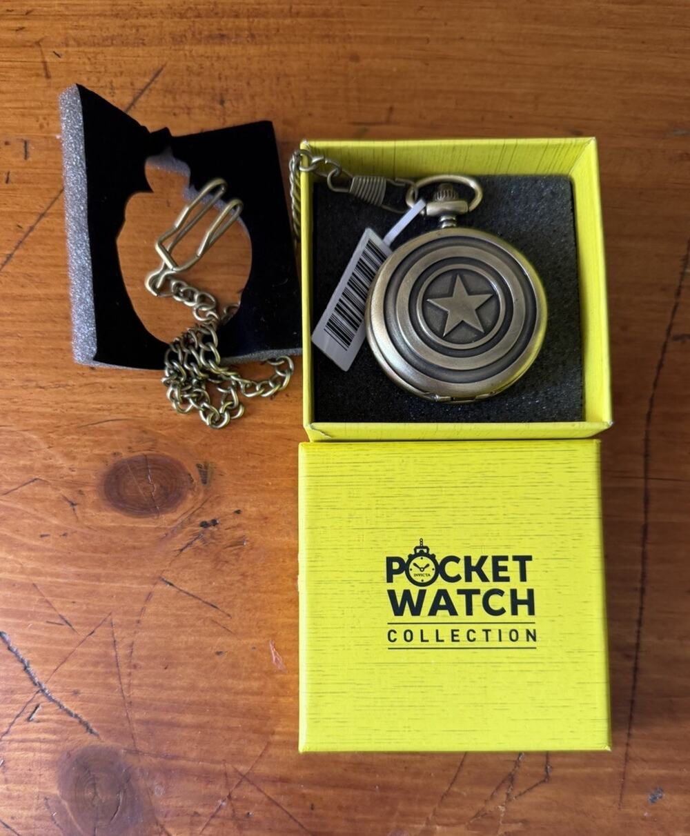 Invicta 79023 Antique Gold Tone Pocket Watch Chain New in Box NWT